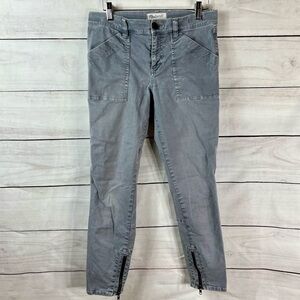 Madewell Khaki Pant Zipper Detail At Hem Sz. 28
